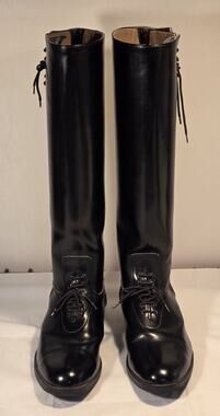 Men's Hispar Tall Equestrian Riding Boots Black Leather Size 11.5